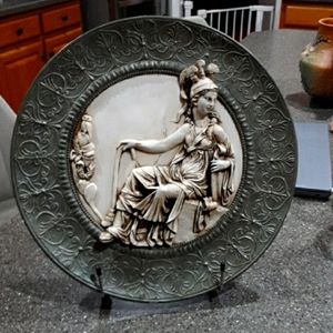 Greek Relief Plate Dimensional Wall or use Plate Rack